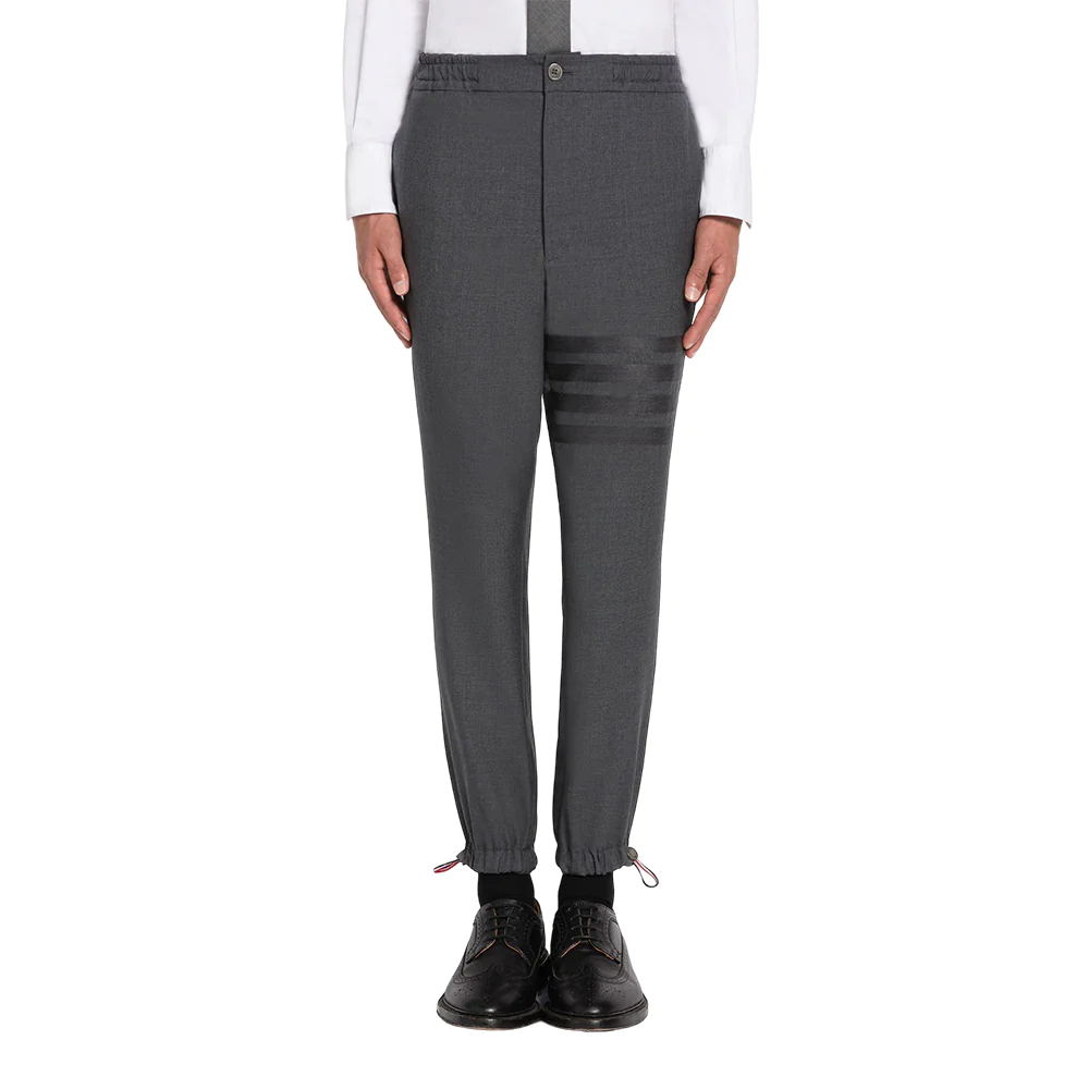 Thom Browne 4 Bar Elastic Waist Track Trousers Dark Grey
