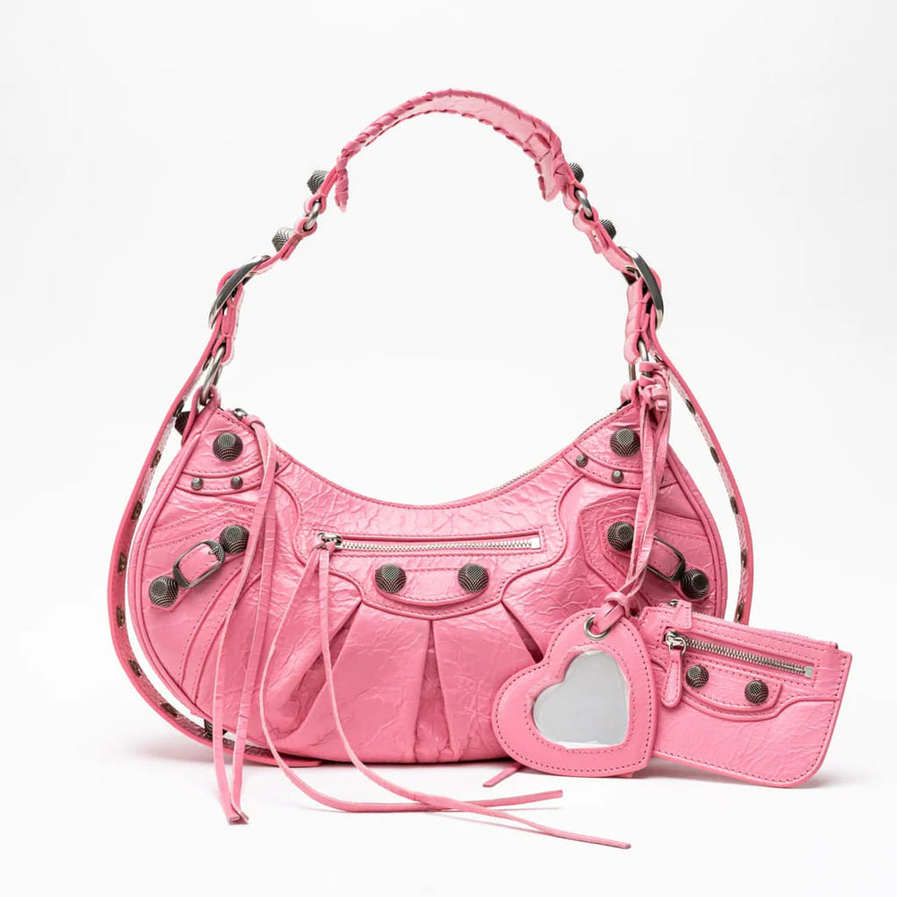Balenciaga Le Cagole Small Shoulder Bag Pink Shw 