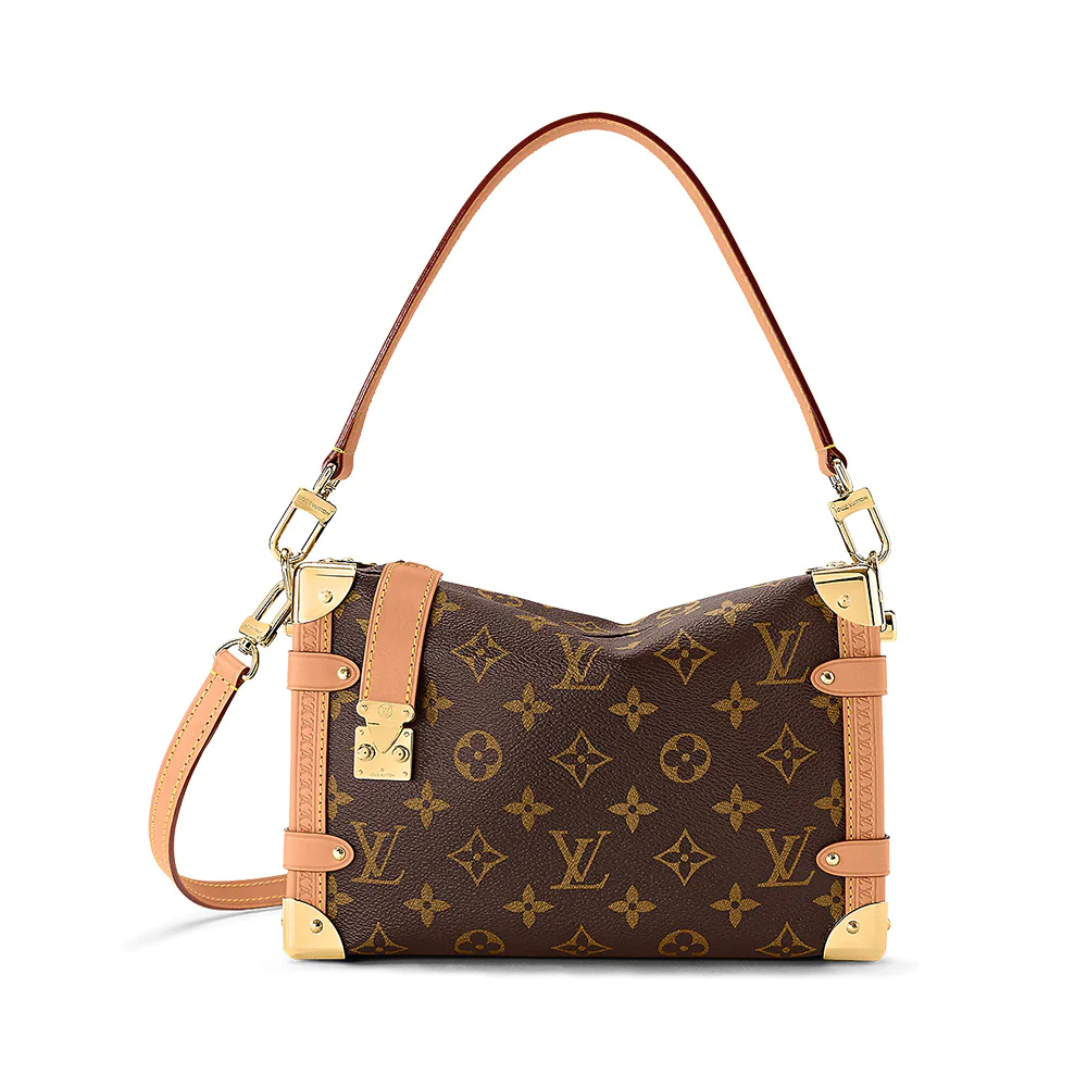 Louis Vuitton Side Trunk Canvas Monogram Handbag Brown
