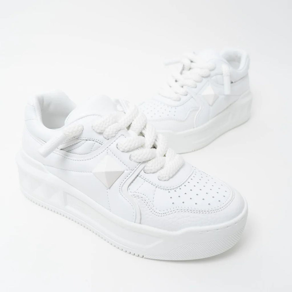 One Stud XL Nappa Sneakers Bianco White