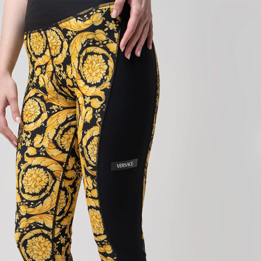 Versace Barocco Print Highwaist Legging Black