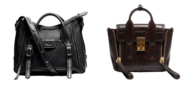 Tas 3.1 Phillip Lim ada yang dibuat menggunakan warna benang sama dan berbeda dengan material tas