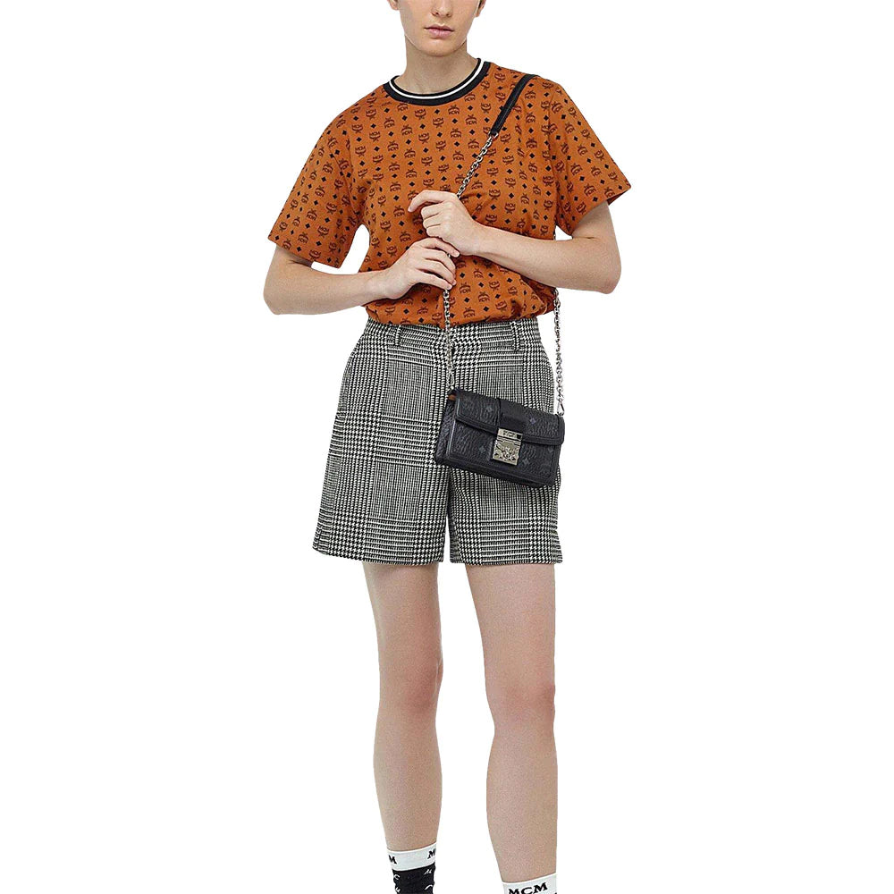 MCM Mini Gretl Crossbody Bag Visetos Black