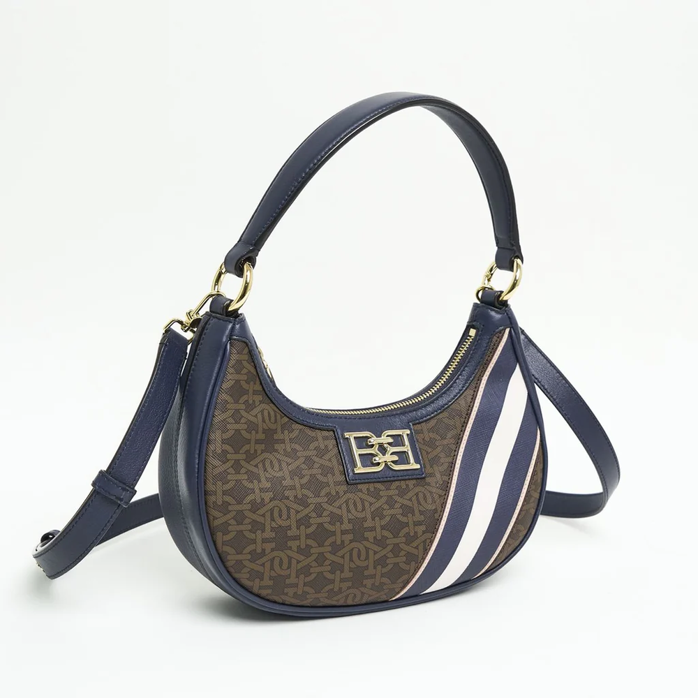 Bally Bleyr Shoulder Bag Monochrome Brown Midnight Ghw