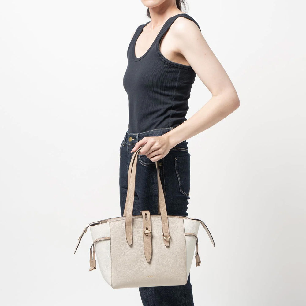 Furla Net S Tote Bag Fullmoon/Marshmallow/Greige