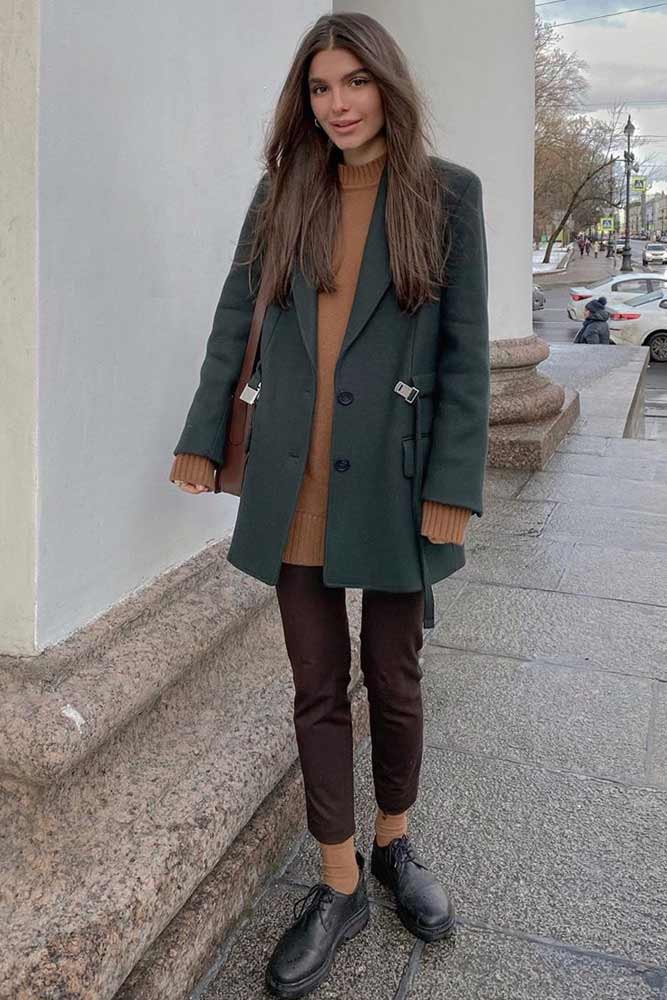 Coat With Pants Casual Outfit
