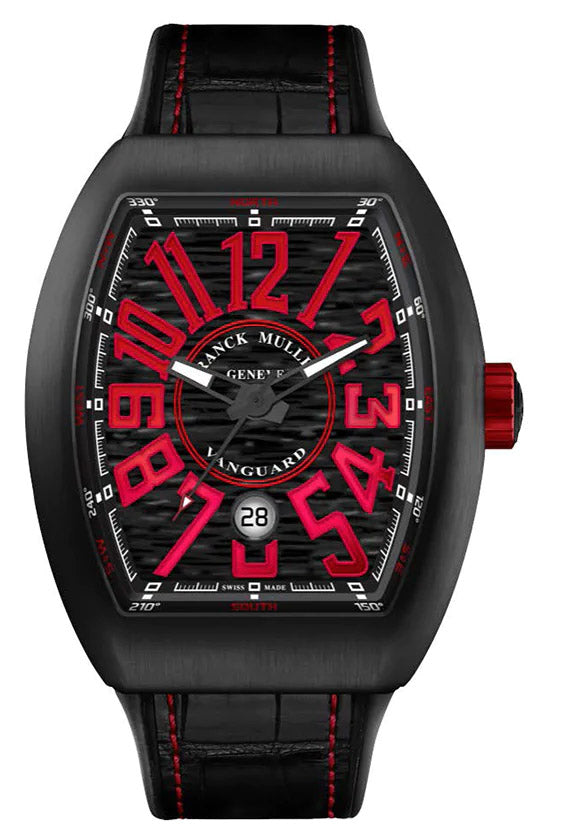 Franck Muller V45 Vanguard BU Black PVD Red 