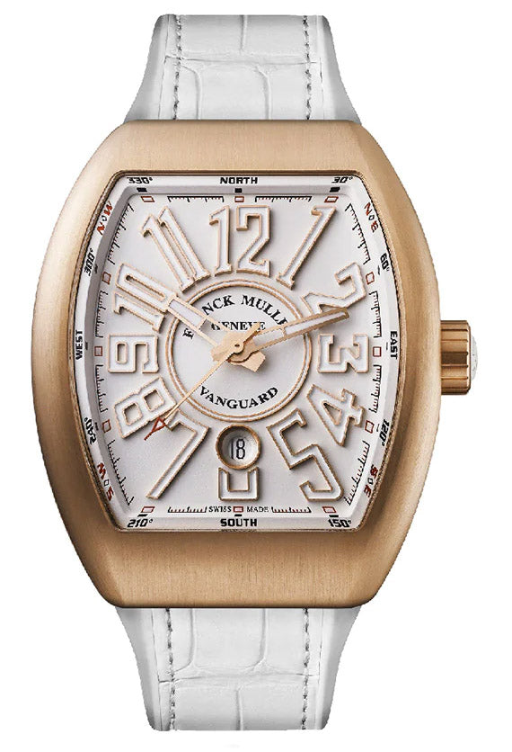 Franck Muller Vanguard V45 Rose Gold White Dial 