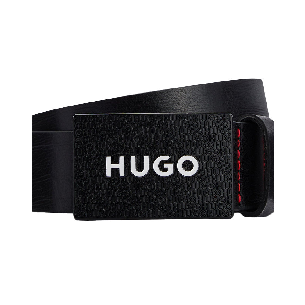 Hugo Boss Gilao-Z Logo Buckle Belt Black