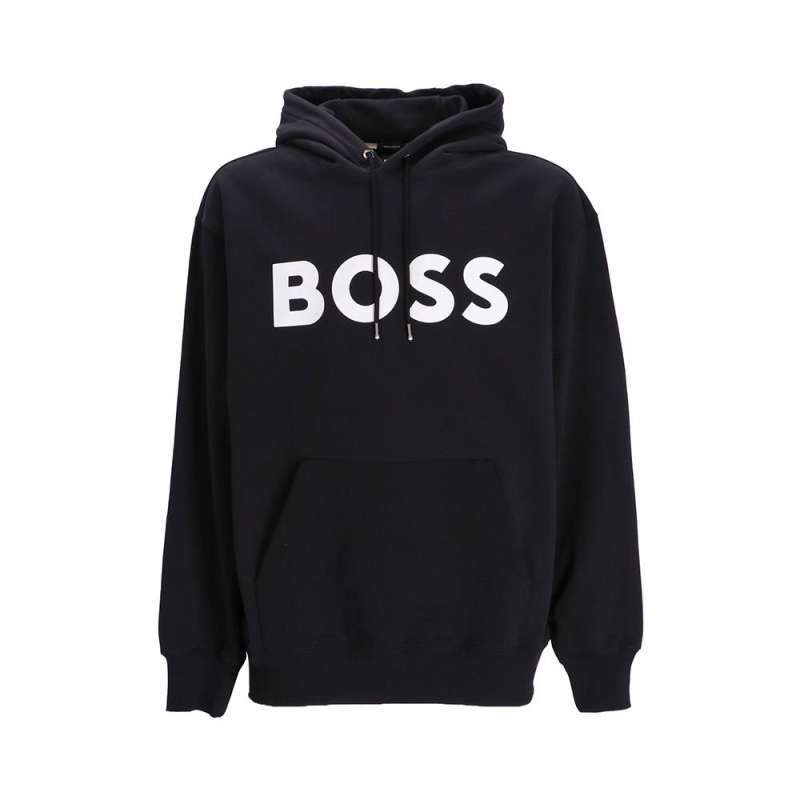 Hugo Boss Sullivan 08 Logo Print Hoodie Black