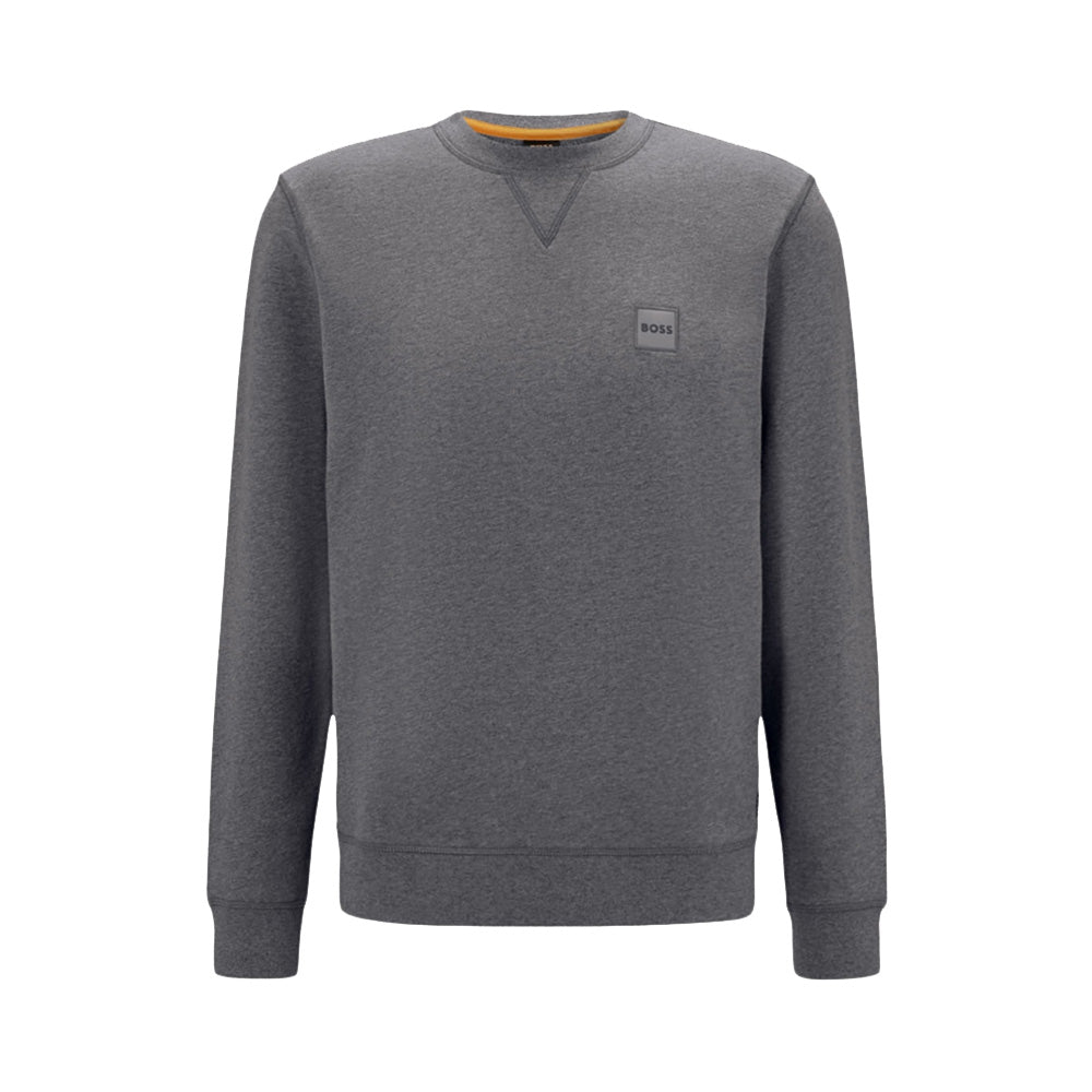 Hugo Boss Westart Logo Patch Sweatshirt Grey