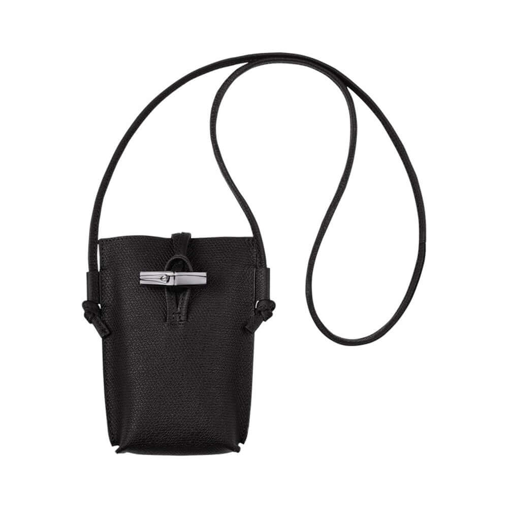 Longchamp Roseau Phone Crossbody Bag Black
