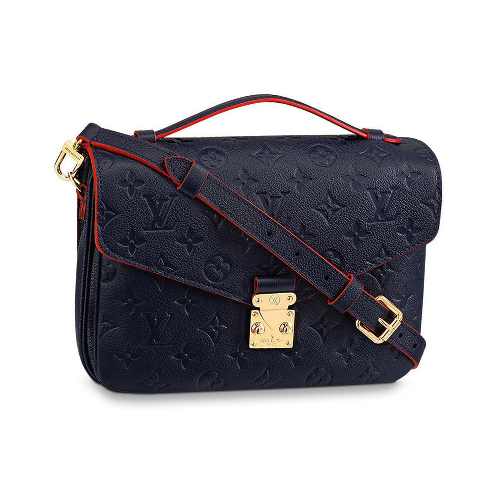 Louis Vuitton Pochette Métis Monogram Empreinte Handbag Marine Rouge