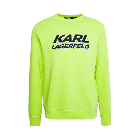 Karl Lagerfeld New Rubber Logo Sweatshirt Green Neon