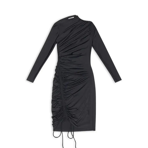 Balenciaga Mini Dress Black Matte Spandex
