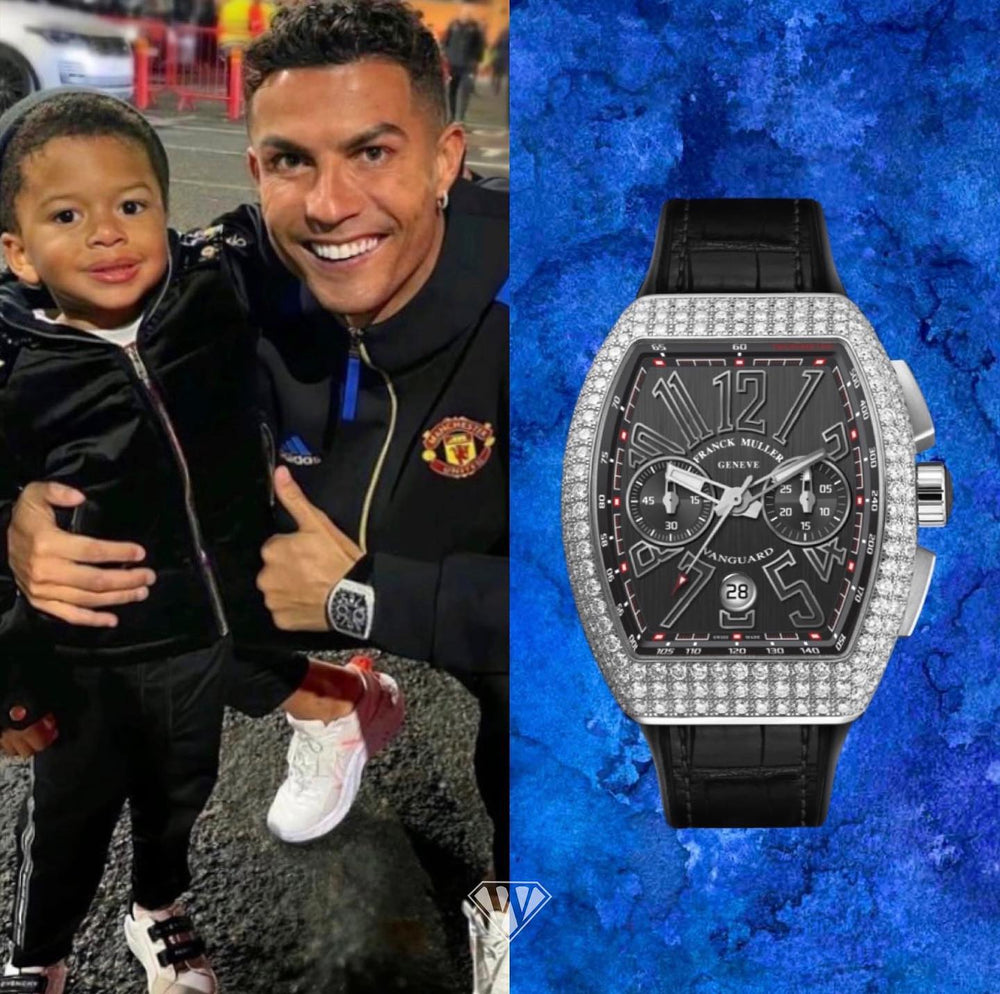 Cristiano Ronaldo menggunakan Franck Muller Vanguard Chronograph