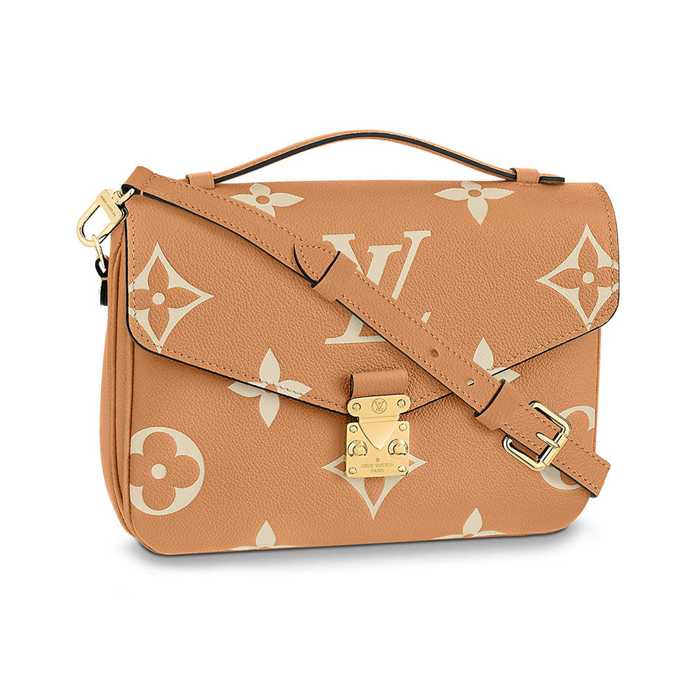 Louis Vuitton Pochette Métis Monogram Empreinte Handbag Arizona Beige