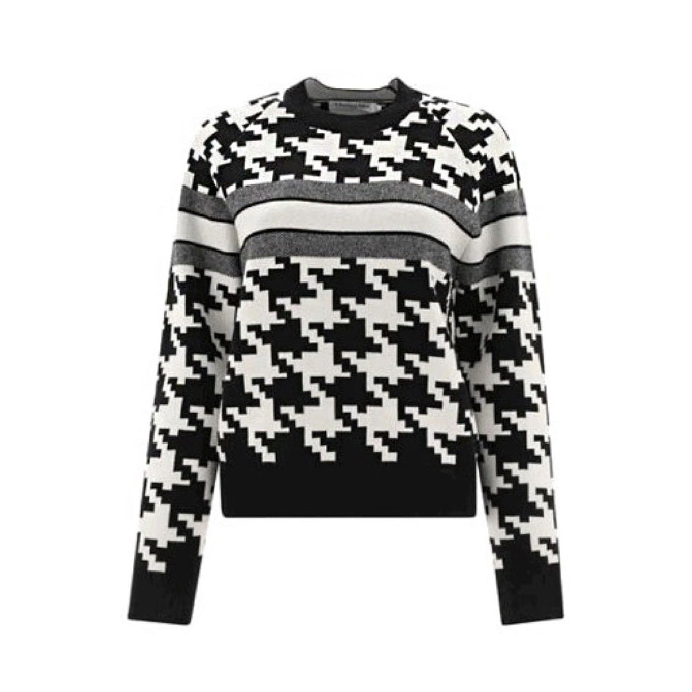 Christian Dior Double-Sided Technical Cashmere Jacquard Sweater Black