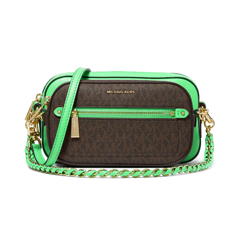 Michael Kors Jet Set Logo and Leather 4-in-1 Crossbody Bag Palm 