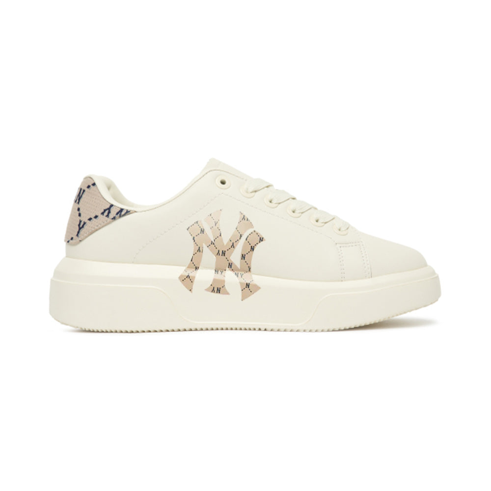 MLB Sneakers NY Yankees Chunky Classic Heel Dia Monogram Beige