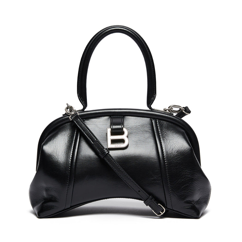 Balenciaga Frame Top Handle Bag Black Shw