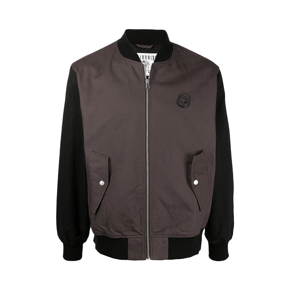 Billionaire Boys Club Stencil Logo Print Bomber Jacket Grey