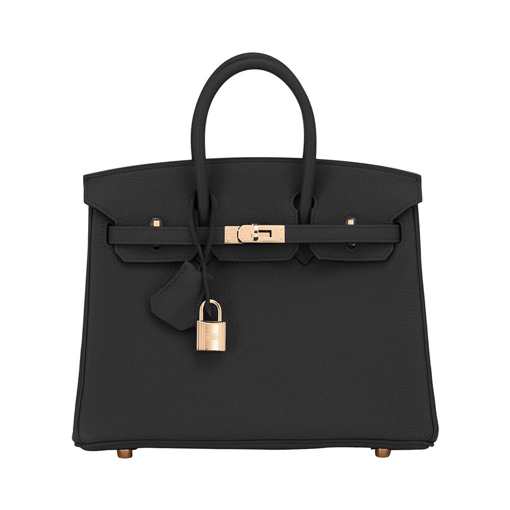 Hermes B25 Black Togo Ghw U
