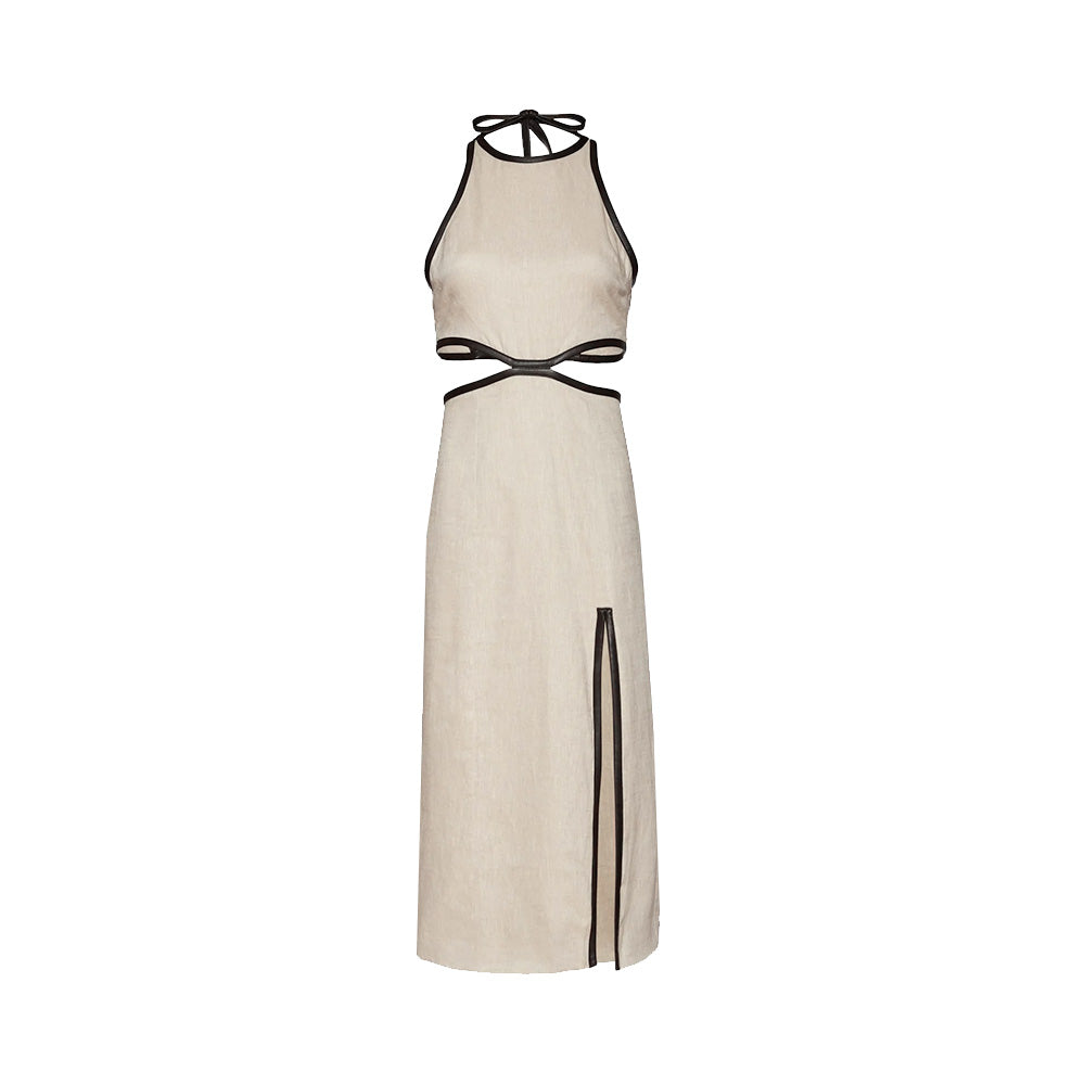 STAUD Delmore Dress Natural Black