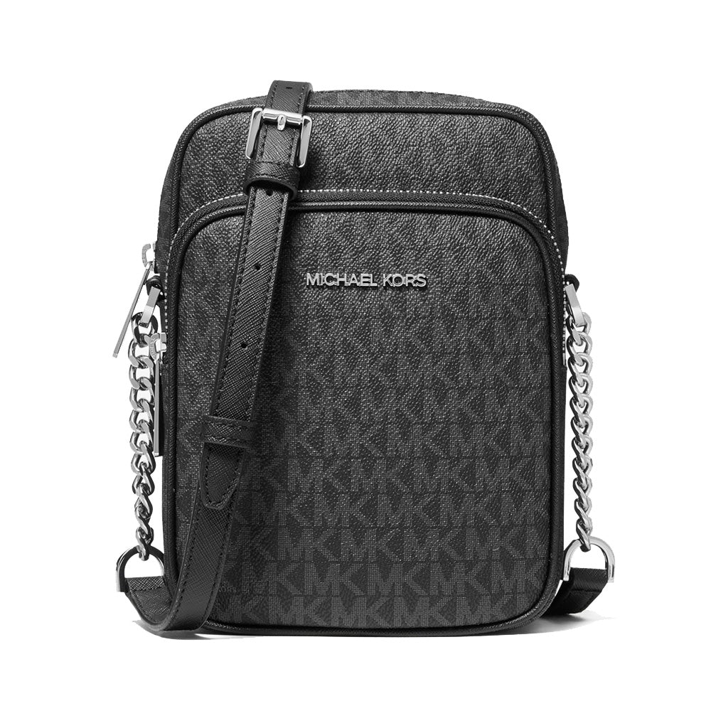 Michael Kors Jet Set Travel Signature Crossbody Bag Black