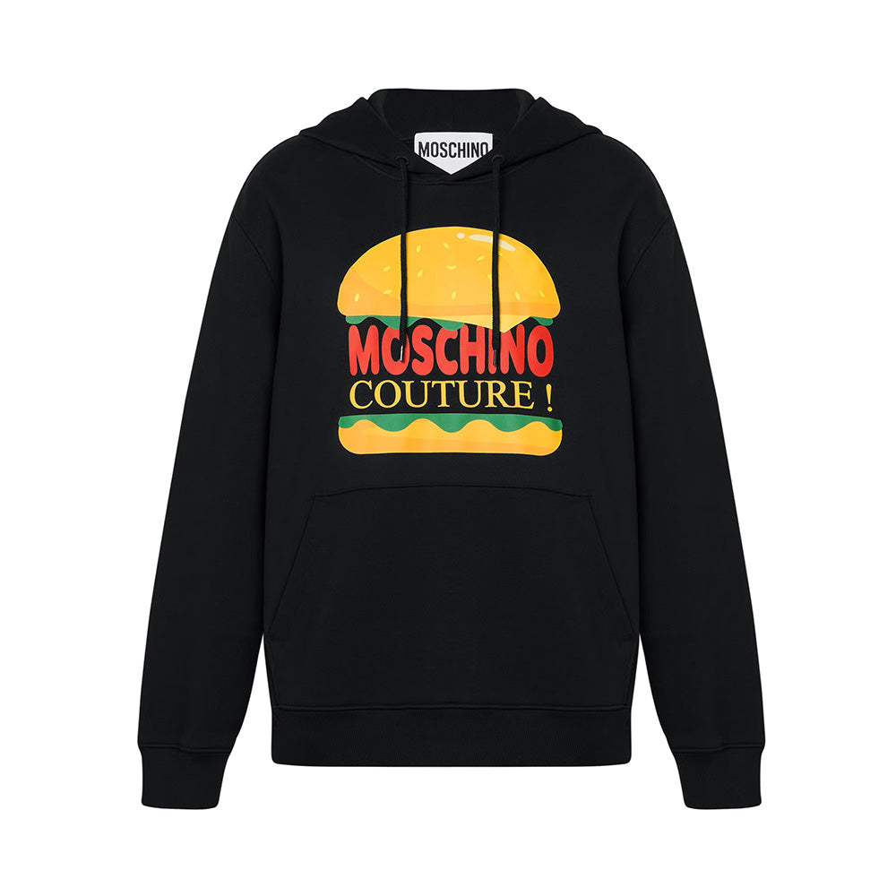 Moschino Hoodie Hamburger Hoodie Black Wom