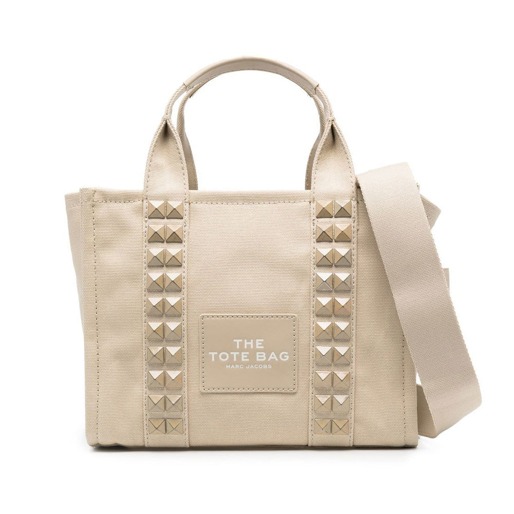 Marc Jacobs The Small Studded Canvas Tote Bag Beige