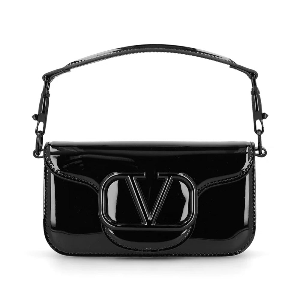 Valentino Garavani VLogo PVC Shoulder Bag Black