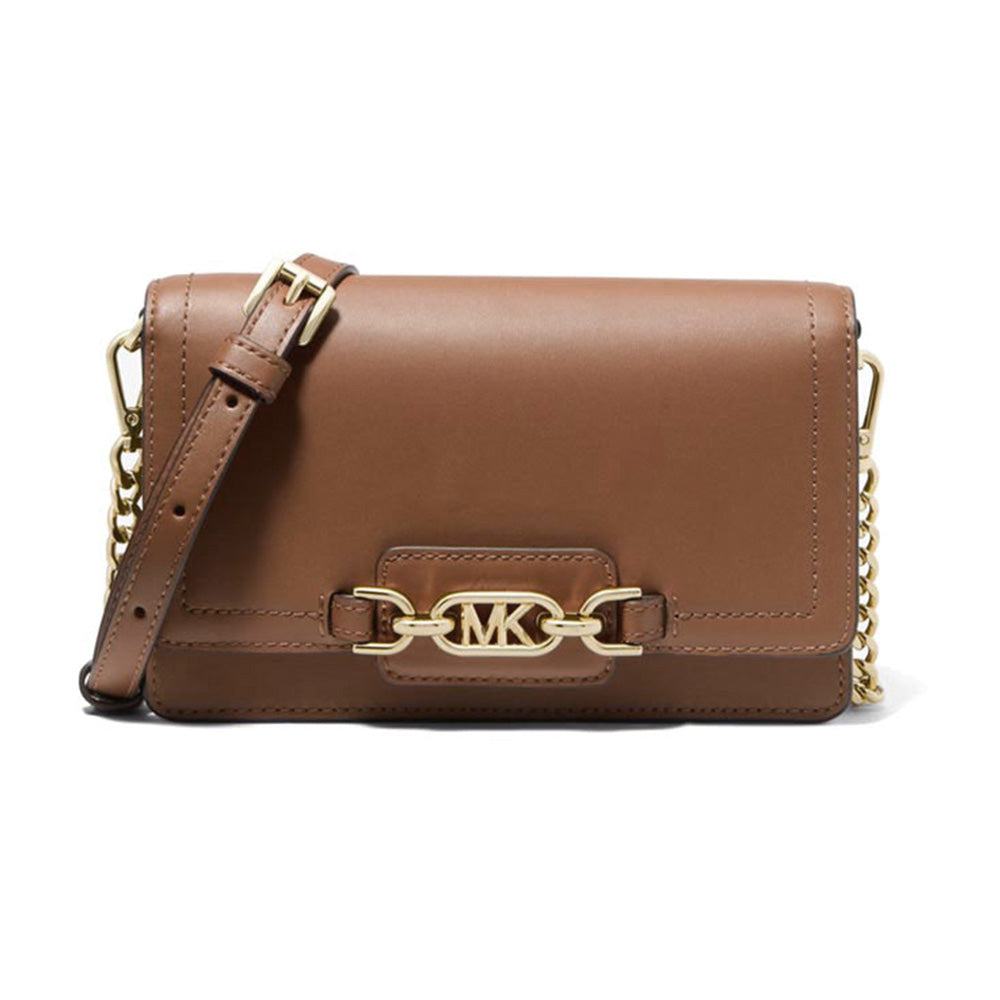 Michael Kors Heather XS Leather Crossbody Bag Luggage