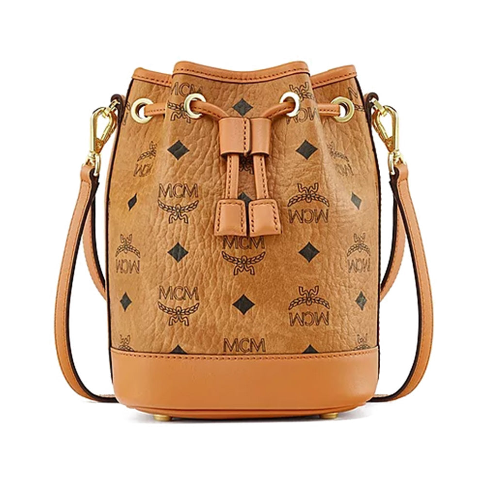 Mini Dessau Drawstring Bag in Visetos Cognac