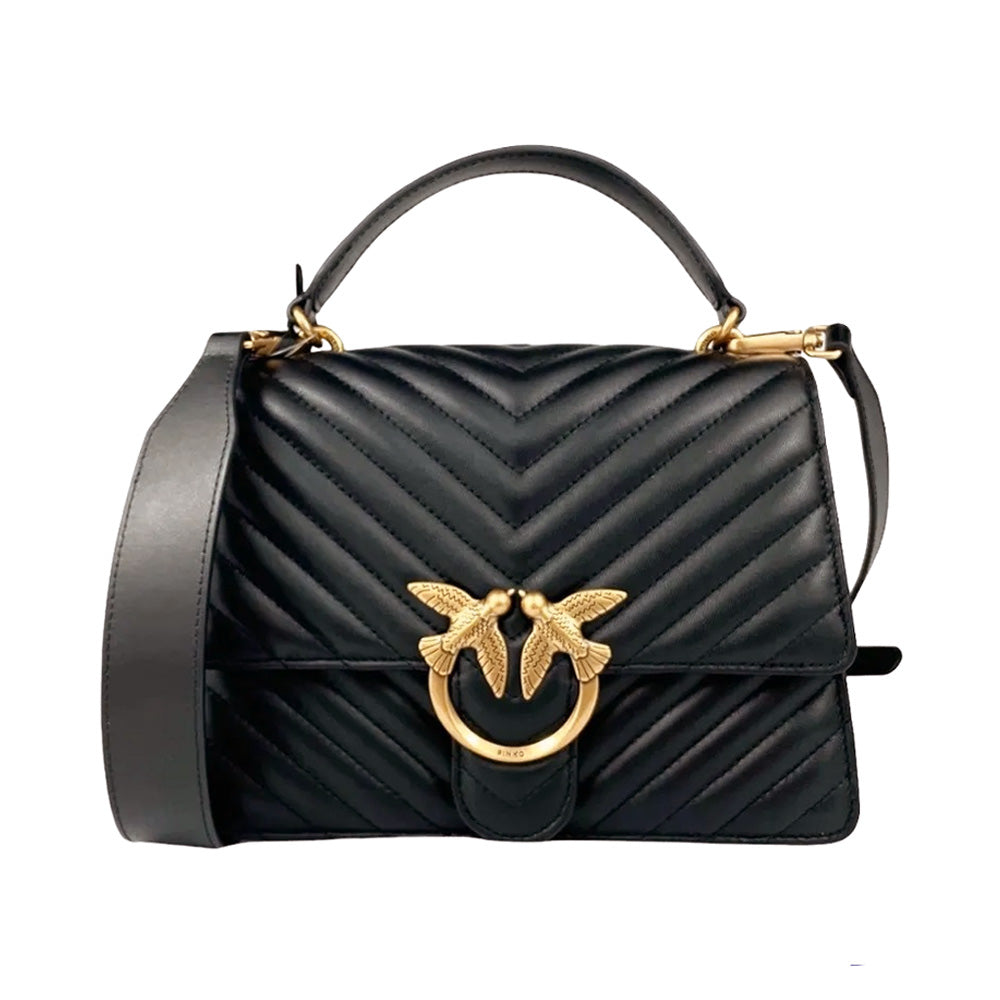 Love One Top Handle Classic Chevronne Black Ghw