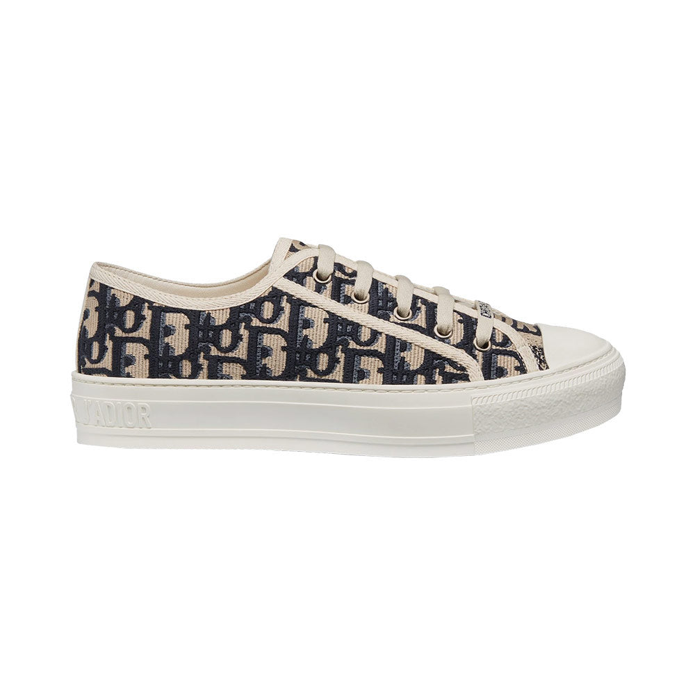 Christian Dior Sneakers Walk'N'D Oblique Embroidered Cotton Sneaker Deep Blue