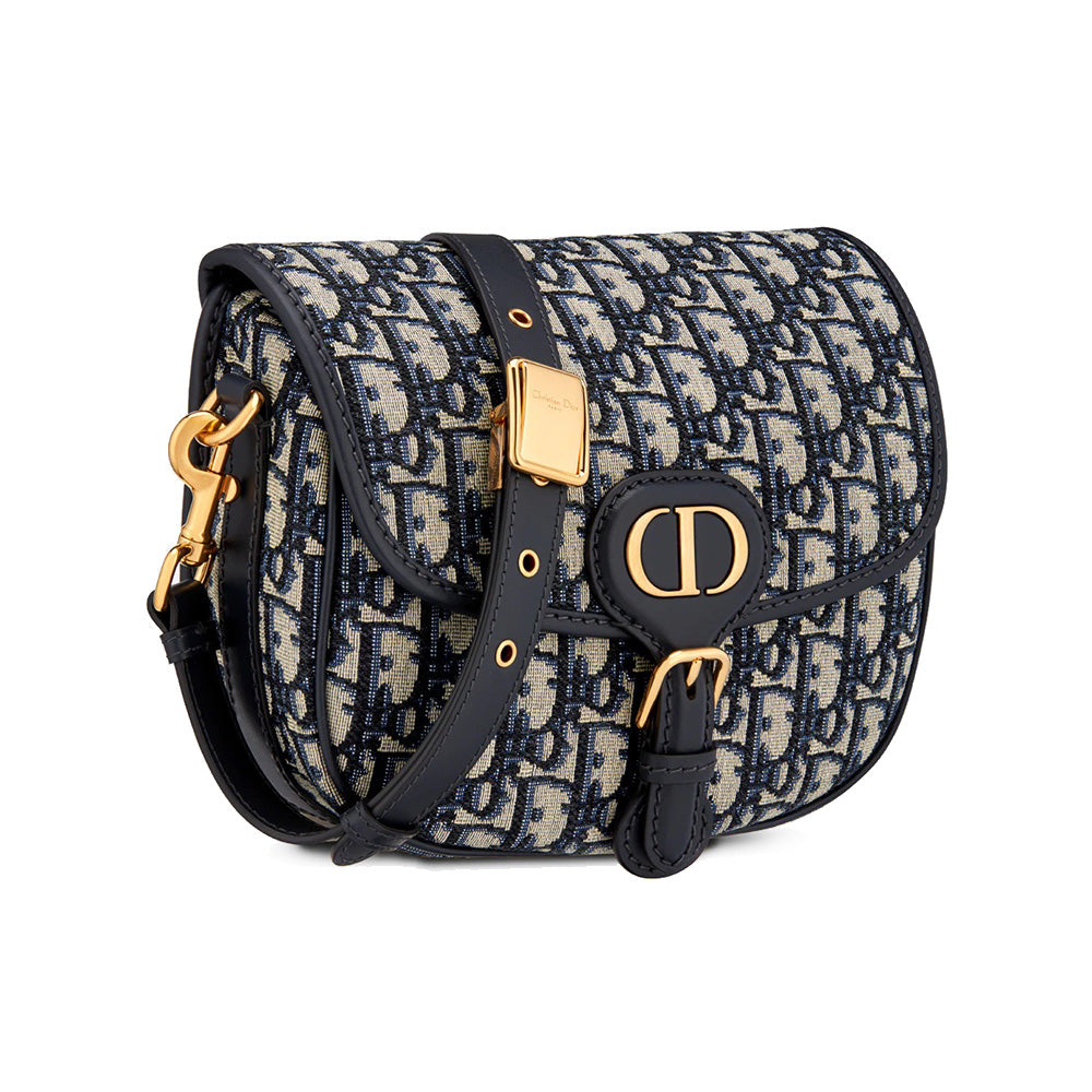 Christian Dior Medium D Bobby Bag Oblique Jacquard Blue