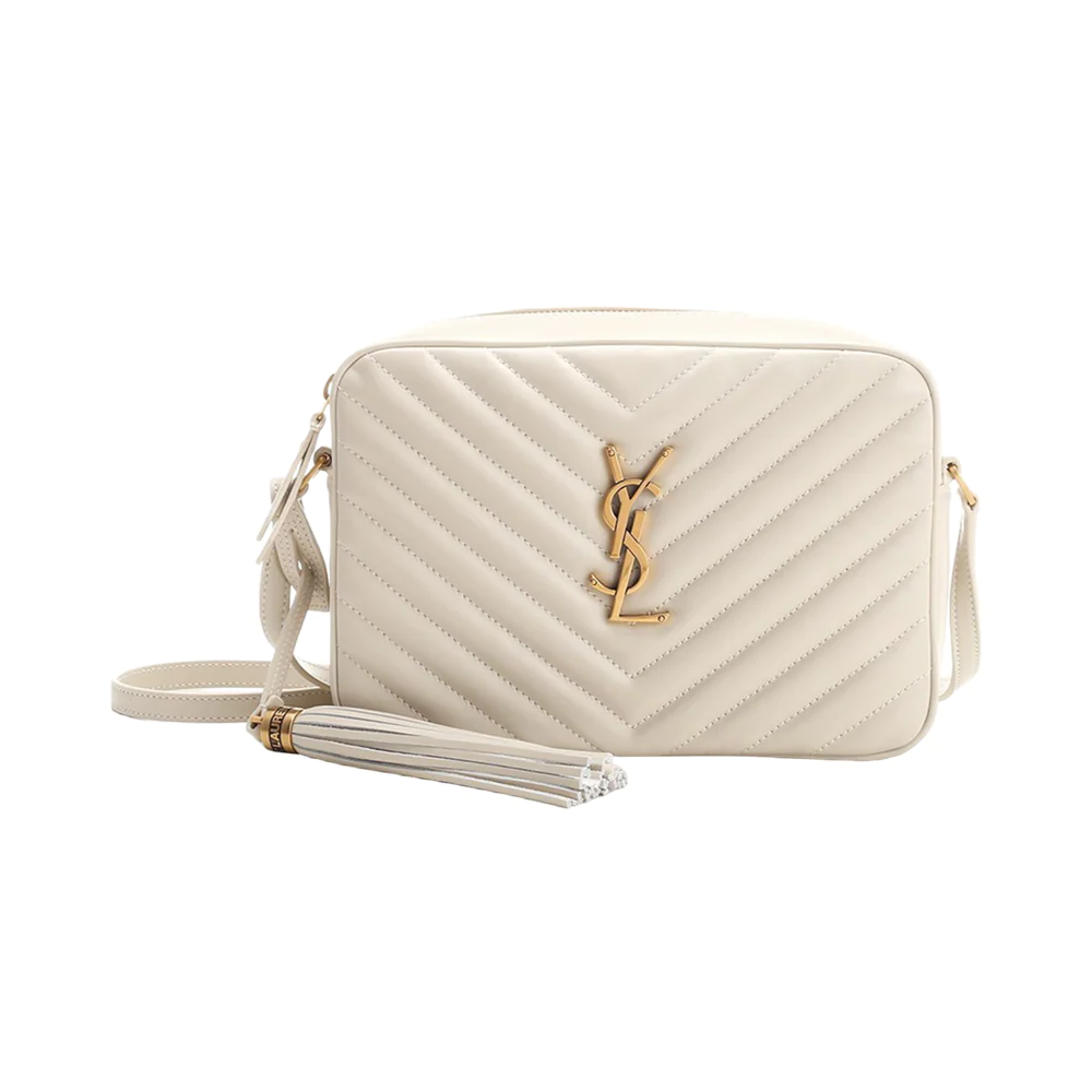 Loulou Camera Bag Vintage Blanc Ghw with Exterior Slip Pocket